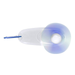 Ventoinha portátil com lanterna LED e mosquetão de transporte quarta vista