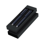 Conjunto de escrita: lápis e caneta de alumínio reciclado, tinta azul terceira vista