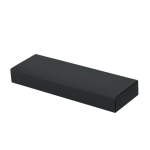 Conjunto de escrita: lápis e caneta de alumínio reciclado, tinta azul vista com caixa