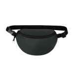 Bolsa de cintura de pele sintética, fecho de correr, correia ajustável cor preto primeira vista