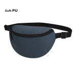 Bolsa de cintura de pele sintética, fecho de correr, correia ajustável