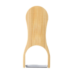 Descascador abre-caricas 2 em 1, bambu e aço inoxidável personalizável terceira vista