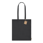 Saco de algodão reciclado de asas compridas 140 g/m2 Upcycling cor preto primeira vista
