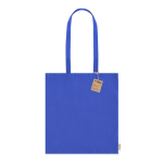 Saco de algodão reciclado de asas compridas 140 g/m2 Upcycling cor azul primeira vista