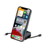 Cabo carregador com suporte magnético 2 em 1 de plástico 60 W quarta vista