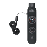 Apito de sobrevivência 6 em 1 com lanterna LED e cordão cor preto primeira vista