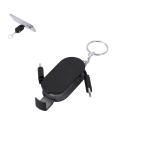 Cabo carregador porta-chaves retráctil com suporte para telemóvel 60 W