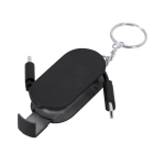 Cabo carregador porta-chaves retráctil com suporte para telemóvel 60 W quarta vista