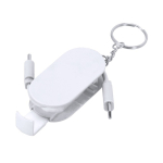 Cabo carregador porta-chaves retráctil com suporte para telemóvel 60 W quinta vista