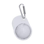 Porta-chaves com mosquetão e design de boné de golfe com bola cor branco primeira vista