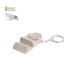 Porta-chaves suporte de cana de trigo com ficha para carrinho