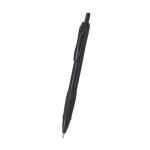 Caneta de botão de plástico com pega de borracha, tinta preta segunda vista