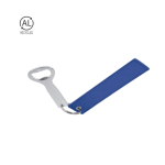 Porta-chaves abre-caricas de alumínio reciclado, fita de poliéster cor