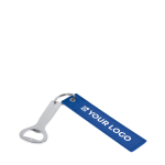 Porta-chaves abre-caricas de alumínio reciclado, fita de poliéster cor vista principal