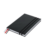 Caderno de capa dura com 3 marca-páginas e folhas pautadas A5 segunda vista