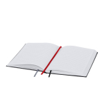 Caderno de capa dura com 3 marca-páginas e folhas pautadas A5 terceira vista