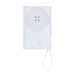 Powerbank magnético com carga sem fios 10 000 mAh cor branco primeira vista