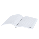 Caderno de capa macia de cartão e folhas recicladas pautadas A5 terceira vista