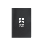 Caderno de capa macia de cartão e folhas recicladas pautadas A5 vista principal