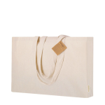 Saco com fole de algodão reciclado, asas compridas reforçadas 220 g/m² terceira vista