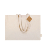 Saco com fole de algodão reciclado, asas compridas reforçadas 220 g/m² quarta vista