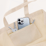 Saco com fole de algodão reciclado, asas compridas reforçadas 220 g/m² sexta vista