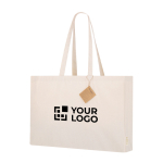 Saco com fole de algodão reciclado, asas compridas reforçadas 220 g/m² vista principal