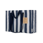 Saco de algodão reciclado com fole e asas compridas 310 g/m2 terceira vista