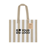 Saco de algodão reciclado com fole e asas compridas 310 g/m2 vista principal