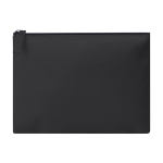 Nécessaire de pele sintética com compartimento com fecho de correr cor preto primeira vista