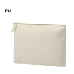 Nécessaire de pele sintética com compartimento com fecho de correr