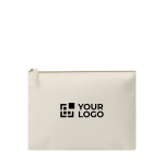 Nécessaire de pele sintética com compartimento com fecho de correr vista principal