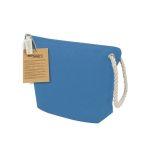 Nécessaire de algodão reciclado com cordão e fecho de correr 240 g/m² segunda vista