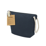 Nécessaire de algodão reciclado com cordão e fecho de correr 240 g/m² quarta vista