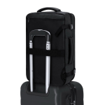 Mochila de couro sintético, bomba de vácuo e compartimento extensível