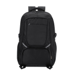 Mochila de nylon reciclado 420D com bolso para portátil 15” cor preto primeira vista