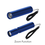 Lanterna de alumínio reciclado com zoom e bateria recarregável segunda vista