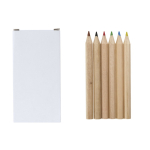 Lápis de madeira em estojo de cartão para personalizar cor branco primeira vista