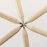 Lápis de madeira em estojo de cartão para personalizar quarta vista