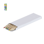 Caixa de 4 lápis de madeira hexagonais em caixa personalizável