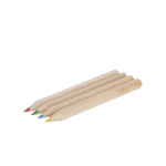 Caixa de 4 lápis de madeira hexagonais em caixa personalizável quarta vista