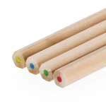 Caixa de 4 lápis de madeira hexagonais em caixa personalizável quinta vista