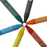 Conjunto de lápis de cera em caixa de cartão reciclado personalizável sexta vista