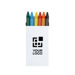 Conjunto de lápis de cera em caixa de cartão reciclado personalizável vista principal