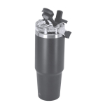 Copo térmico de aço inoxidável e parede dupla com pega 900 ml terceira vista