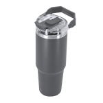 Copo térmico de aço inoxidável e parede dupla com pega 900 ml quarta vista