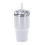 Copo térmico de aço inoxidável e parede dupla com palhinha 650 ml segunda vista