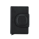 Porta-cartões couro sintético, localizador inteligente/fecho magnético cor preto primeira vista