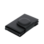 Porta-cartões couro sintético, localizador inteligente/fecho magnético terceira vista