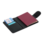 Carteira de passaporte, pele sintética, localizador e fecho magnético quinta vista